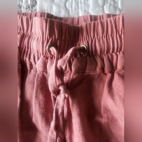 NWT Love Tree Dusty Rose Linen Blend Shorts Size M - Picture 3 of 8
